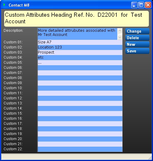 ContactM8 Custom Details Screen