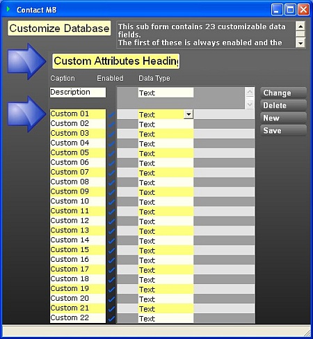 ContactM8 Customize Detail Screen